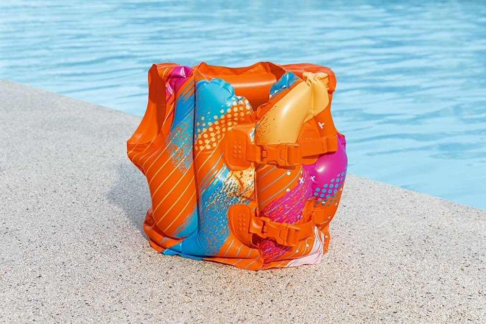 GIUBBINO SALVAGENTE GONFIABILE GIUBBETTO COLORIFY TOUGHLITE 41X30CM BAMBINI 3-6 ANNI 32272 - 5