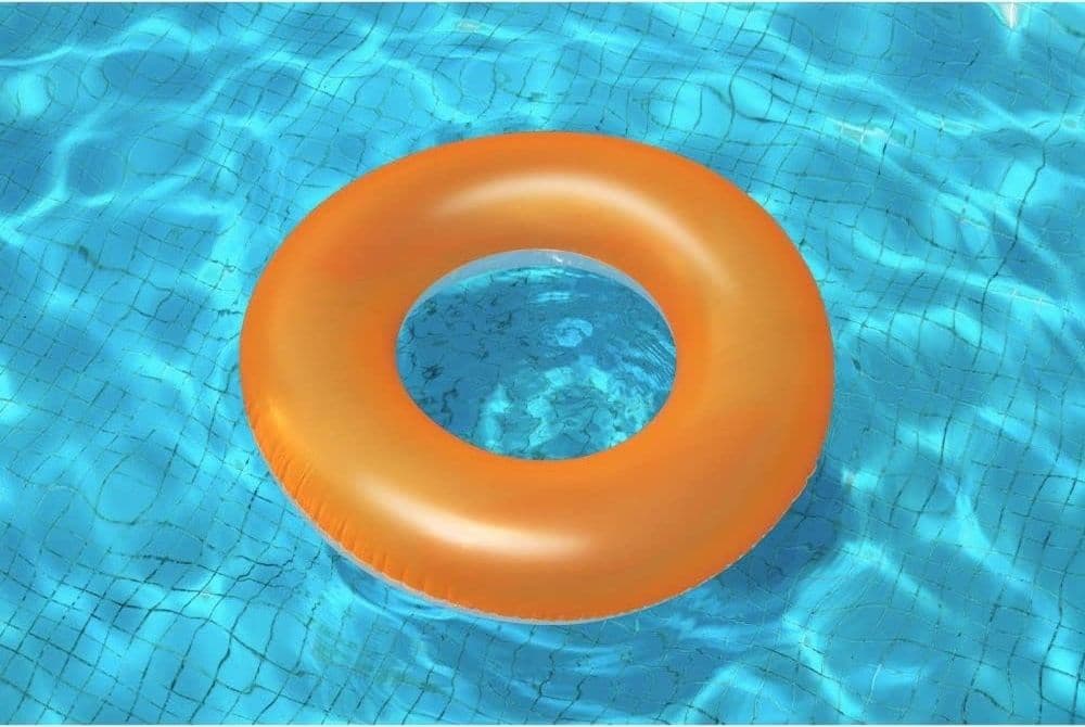 SALVAGENTE CIAMBELLA GONFIABILE PER BAMBINI TRASPARENTE NEON SATINATO Ø 91 CM 36025 - 17