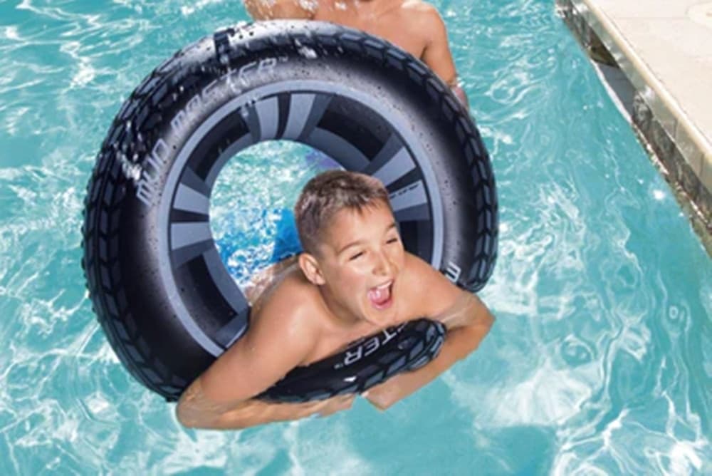 SALVAGENTE CIAMBELLA GONFIABILE FORMA RUOTA/PNEUMATICO PER PISCINA MARE 91 CM 36016 - 3