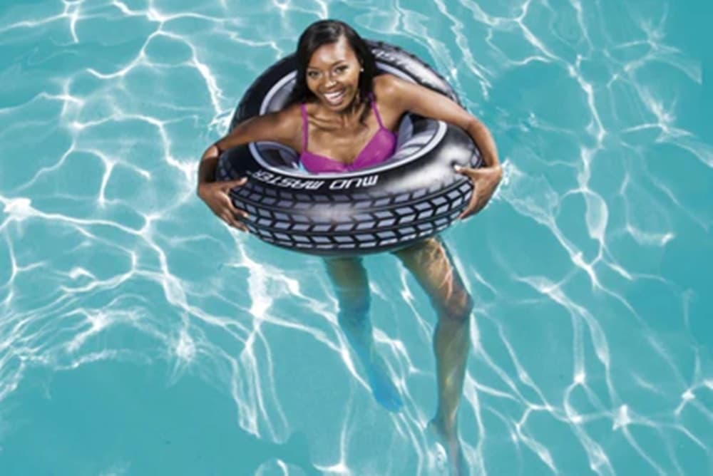 SALVAGENTE CIAMBELLA GONFIABILE FORMA RUOTA/PNEUMATICO PER PISCINA MARE 91 CM 36016 - 4