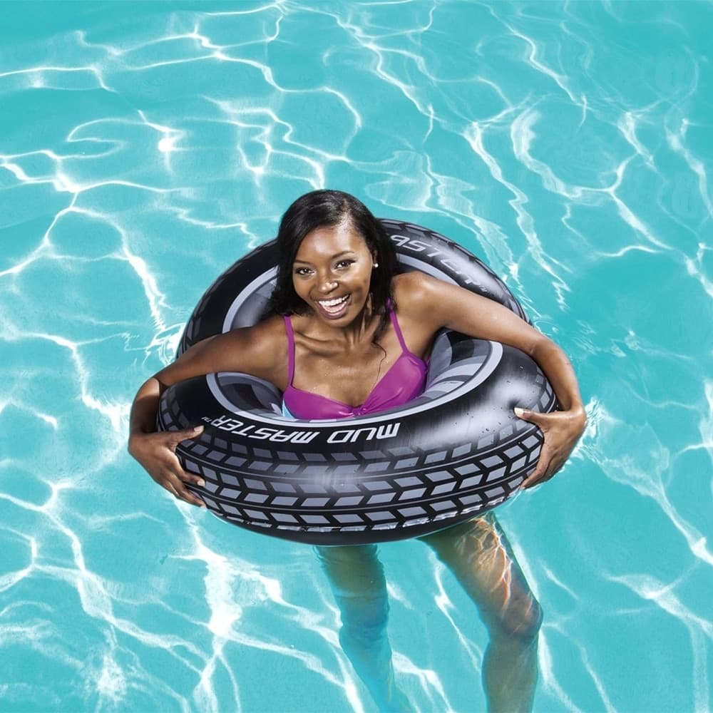 SALVAGENTE CIAMBELLA GONFIABILE FORMA RUOTA/PNEUMATICO PER PISCINA MARE 91 CM 36016 - 7