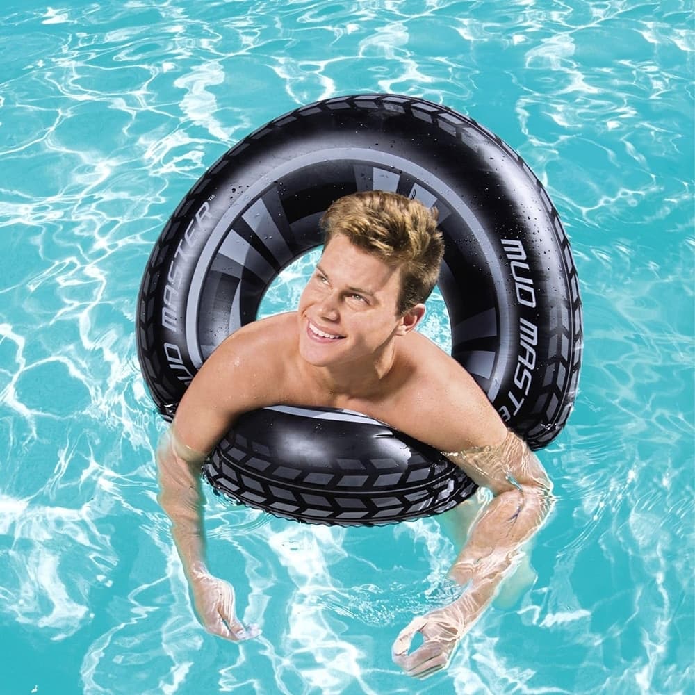 SALVAGENTE CIAMBELLA GONFIABILE FORMA RUOTA/PNEUMATICO PER PISCINA MARE 91 CM 36016 - 8