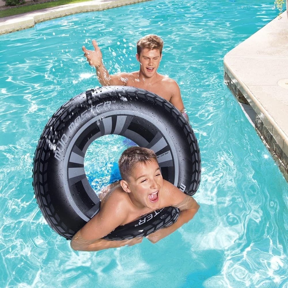 SALVAGENTE CIAMBELLA GONFIABILE FORMA RUOTA/PNEUMATICO PER PISCINA MARE 91 CM 36016 - 9