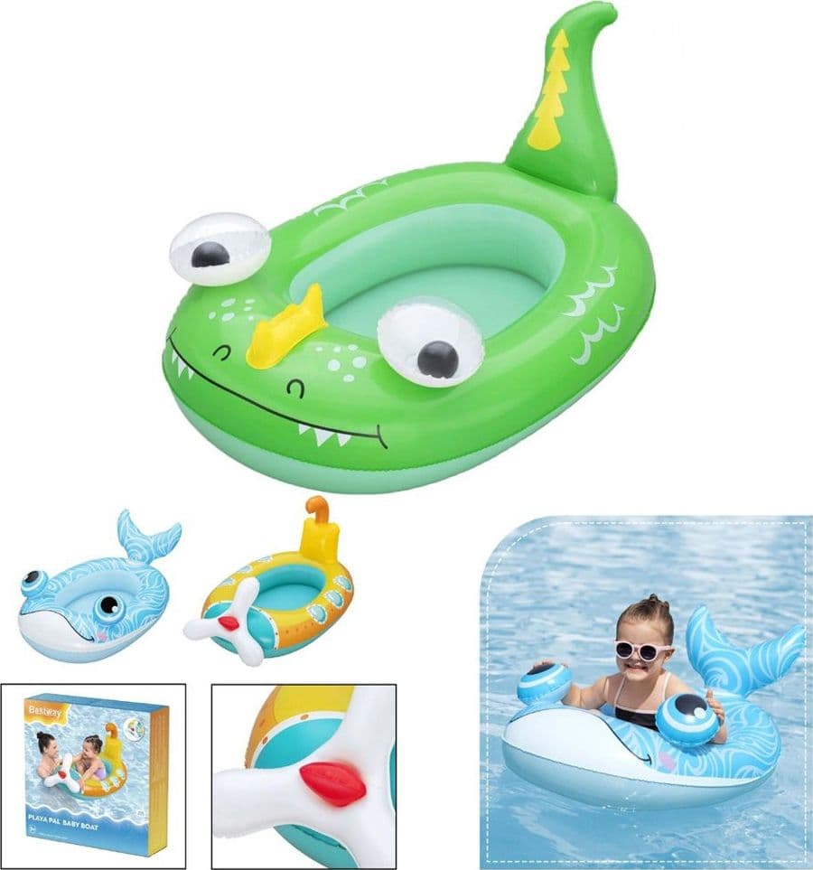 CANOTTO BARCA GONFIABILE PER BAMBINI AMICO ACQUATICO ASSORTITO PISCINA MARE 34213 - 2