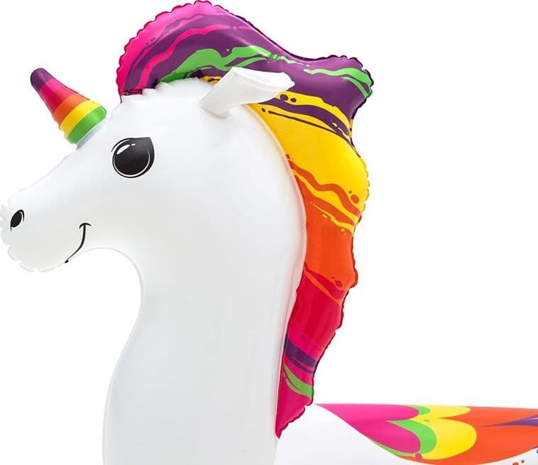 SALVAGENTE GONFIABILE FANTASY UNICORNO GRAFICA MULTICOLOR 119X91CM PISCINA LAGO MARE 36159 - 5