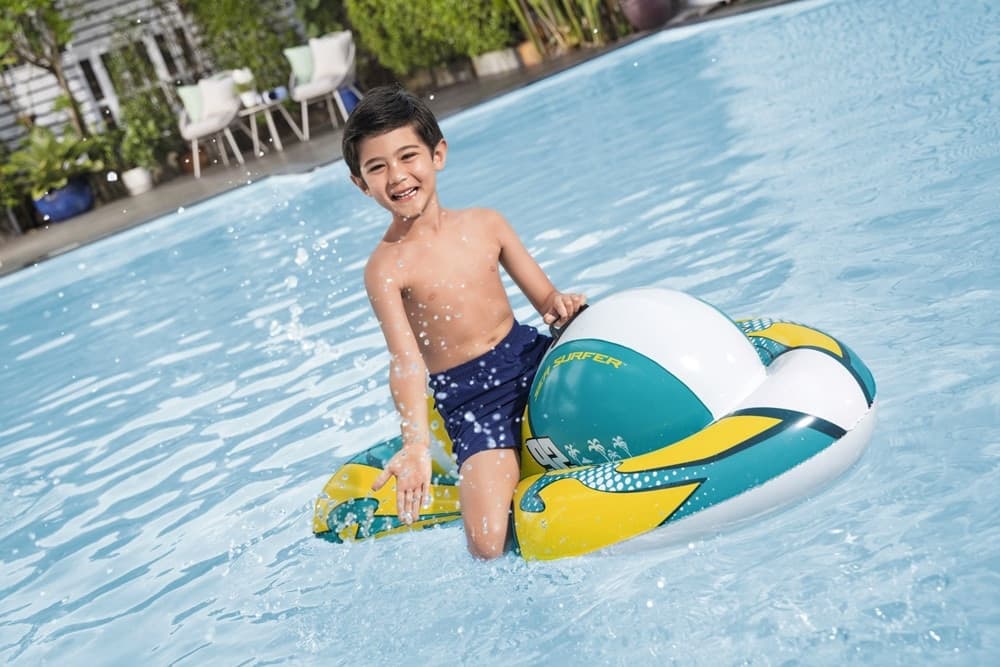 MOTO D'ACQUA CAVALCABILE GONFIABILE GIOCATTOLO PER PISCINA 117X77CM CON MANIGLIA 41540 - 3