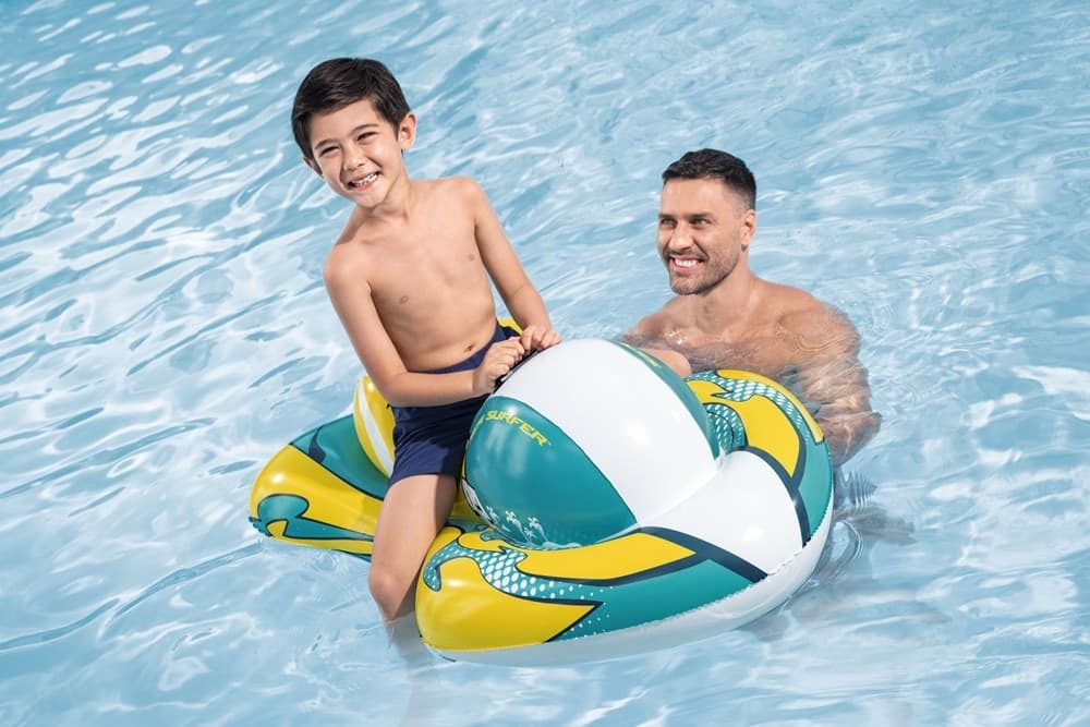 MOTO D'ACQUA CAVALCABILE GONFIABILE GIOCATTOLO PER PISCINA 117X77CM CON MANIGLIA 41540 - 5