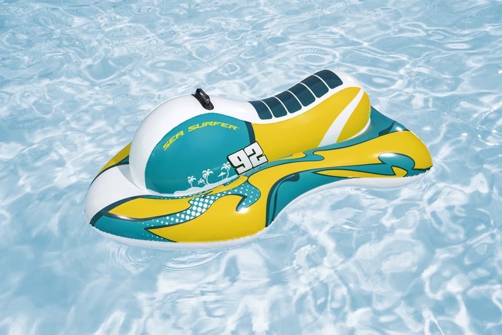MOTO D'ACQUA CAVALCABILE GONFIABILE GIOCATTOLO PER PISCINA 117X77CM CON MANIGLIA 41540 - 8