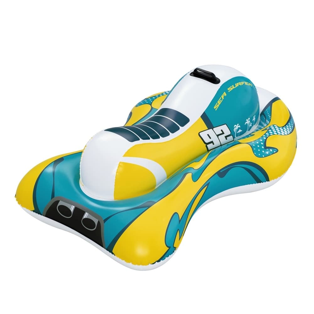 MOTO D'ACQUA CAVALCABILE GONFIABILE GIOCATTOLO PER PISCINA 117X77CM CON MANIGLIA 41540 - 10