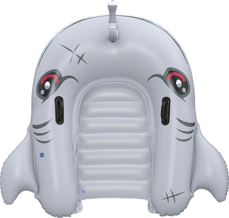 GONFIABILE SQUALO TAVOLA DA NUOTO 160X115CM PER BAMBINI CON PISTOLA AD ACQUA MANIGLIE 42073 - 12