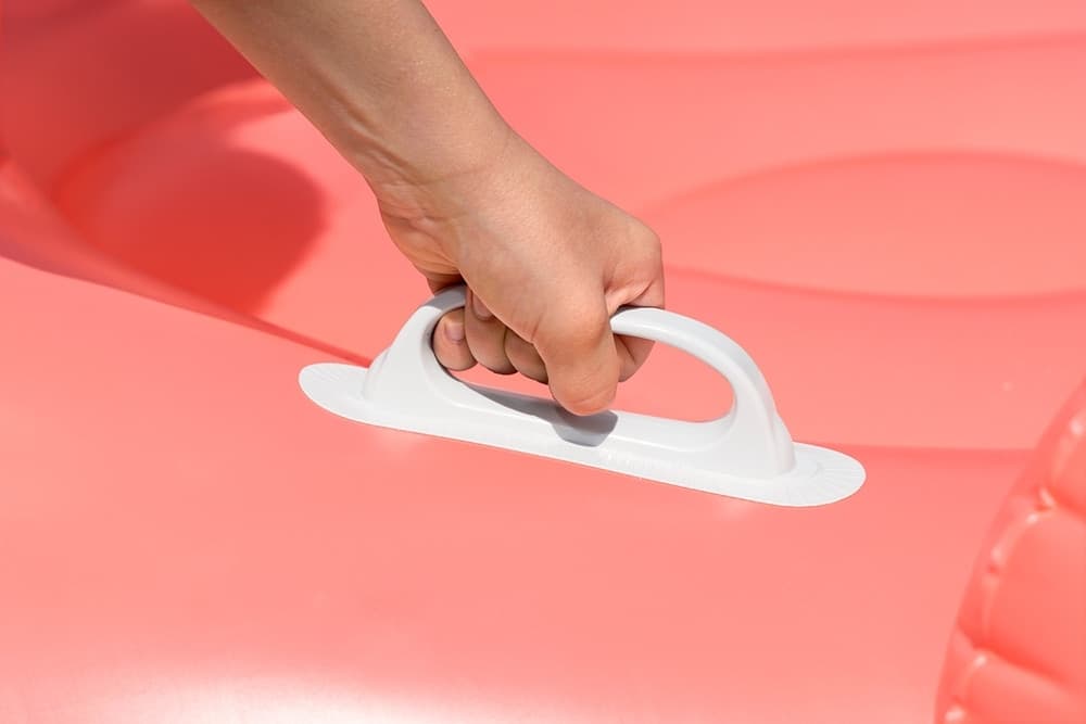 CAVALCABILE GONFIABILE GIOCO DA PISCINA A FORMA DI FENICOTTERO 138X107CM 2 MANIGLIE 41525 - 9