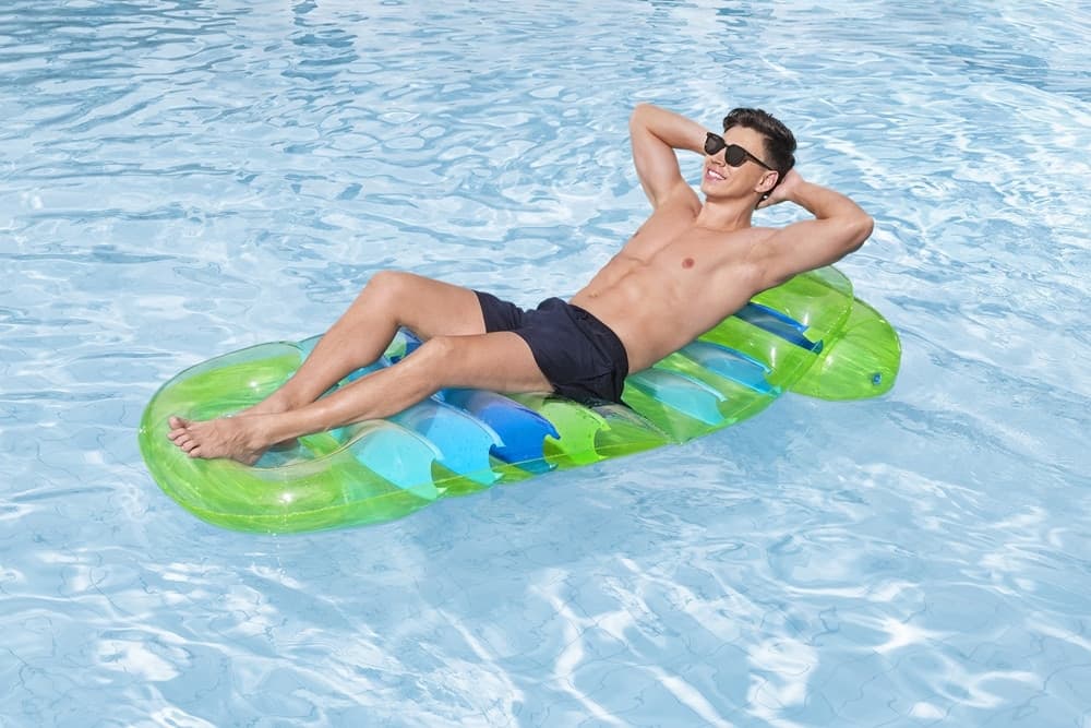 LETTINO MATERASSINO GALLEGGIANTE GONFIABILE REGOLABILE LOUNGE 193X80CM PISCINA MARE 43962 - 3