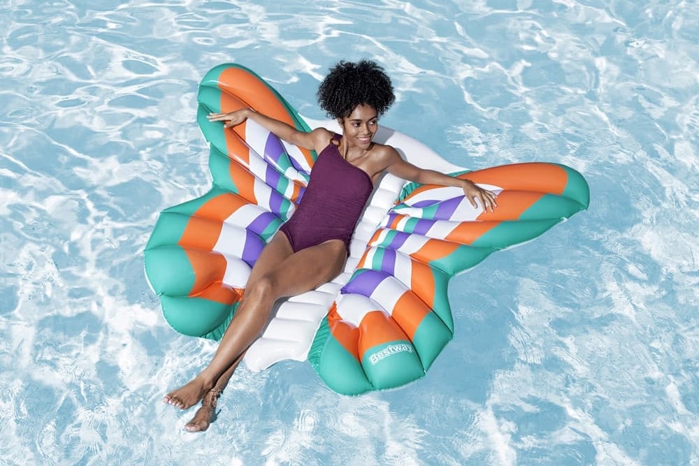 MATERASSINO GONFIABILE BOHO BUTTERFLY MARE PISCINA FORMA FARFALLA 193X176CM ESTATE 43963 - 4