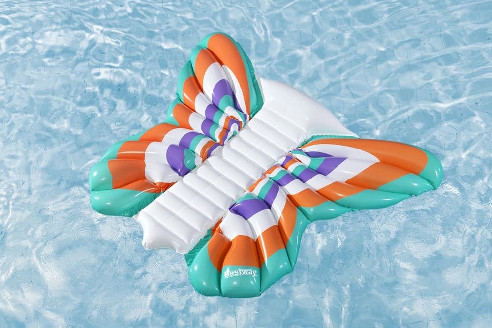 MATERASSINO GONFIABILE BOHO BUTTERFLY MARE PISCINA FORMA FARFALLA 193X176CM ESTATE 43963 - 9