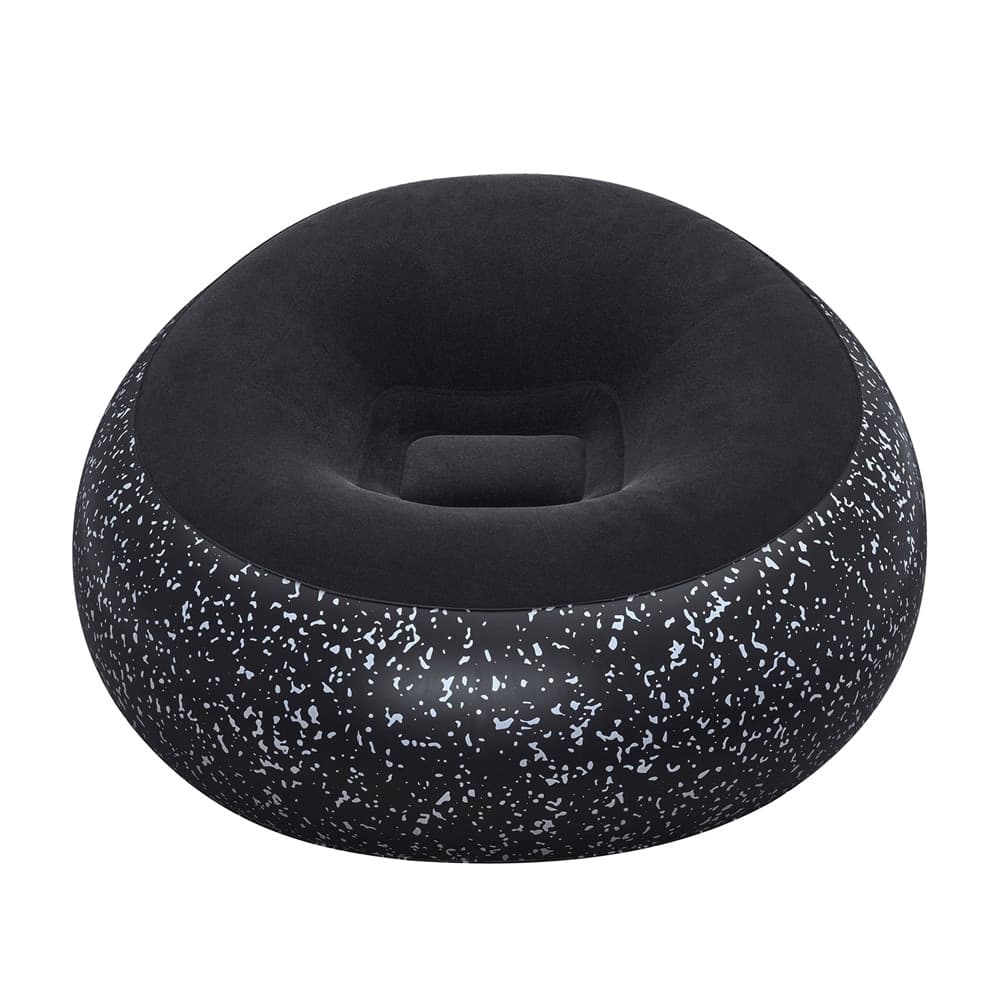 POLTRONA POUF GONFIABILE 112X112X66CM SUPERFICIE VELLUTATA DESIGN MACCHIETTATO CASA GIARDINO - 12