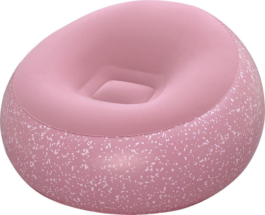 POLTRONA POUF GONFIABILE 112X112X66CM SUPERFICIE VELLUTATA DESIGN MACCHIETTATO CASA GIARDINO - 13