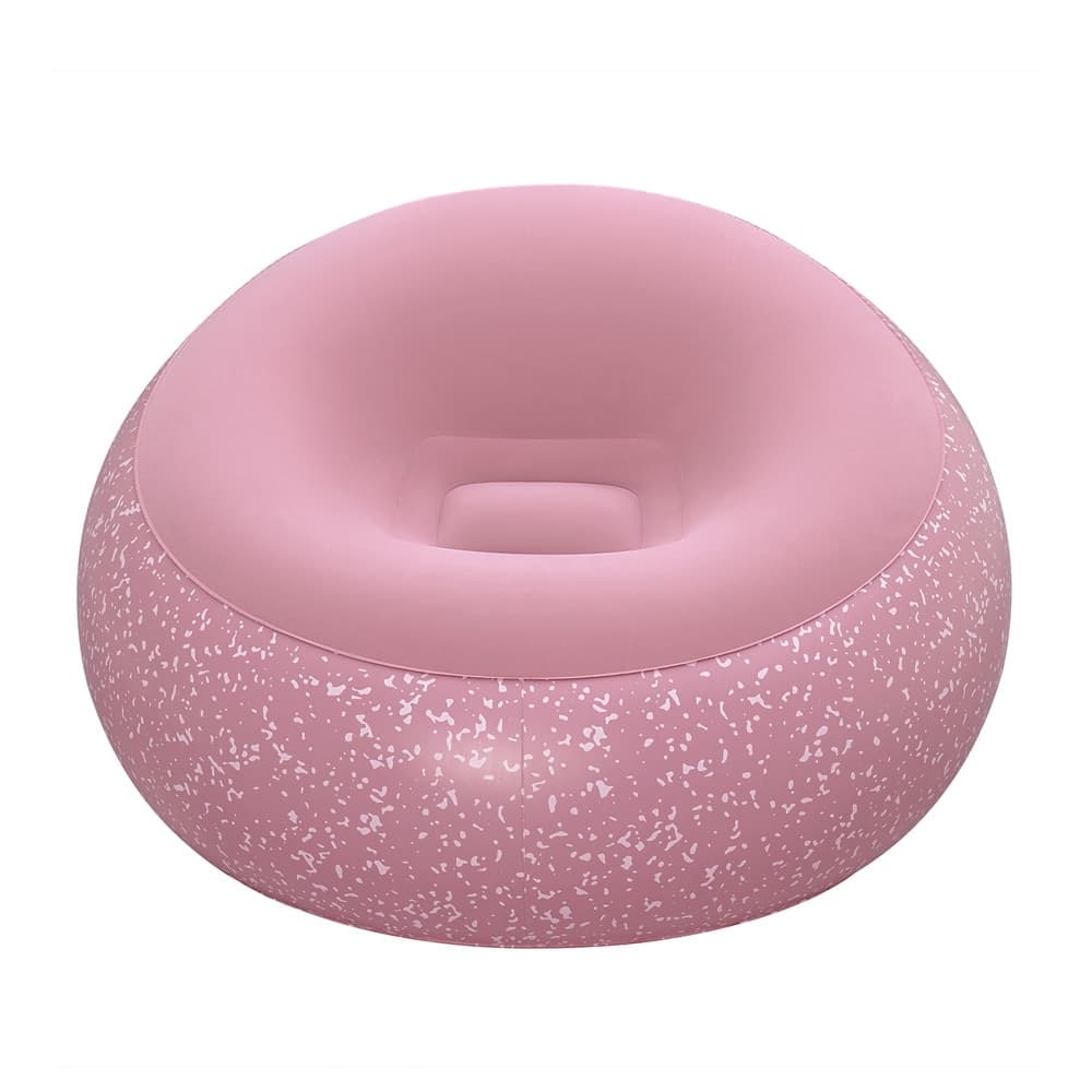 POLTRONA POUF GONFIABILE 112X112X66CM SUPERFICIE VELLUTATA DESIGN MACCHIETTATO CASA GIARDINO - 23