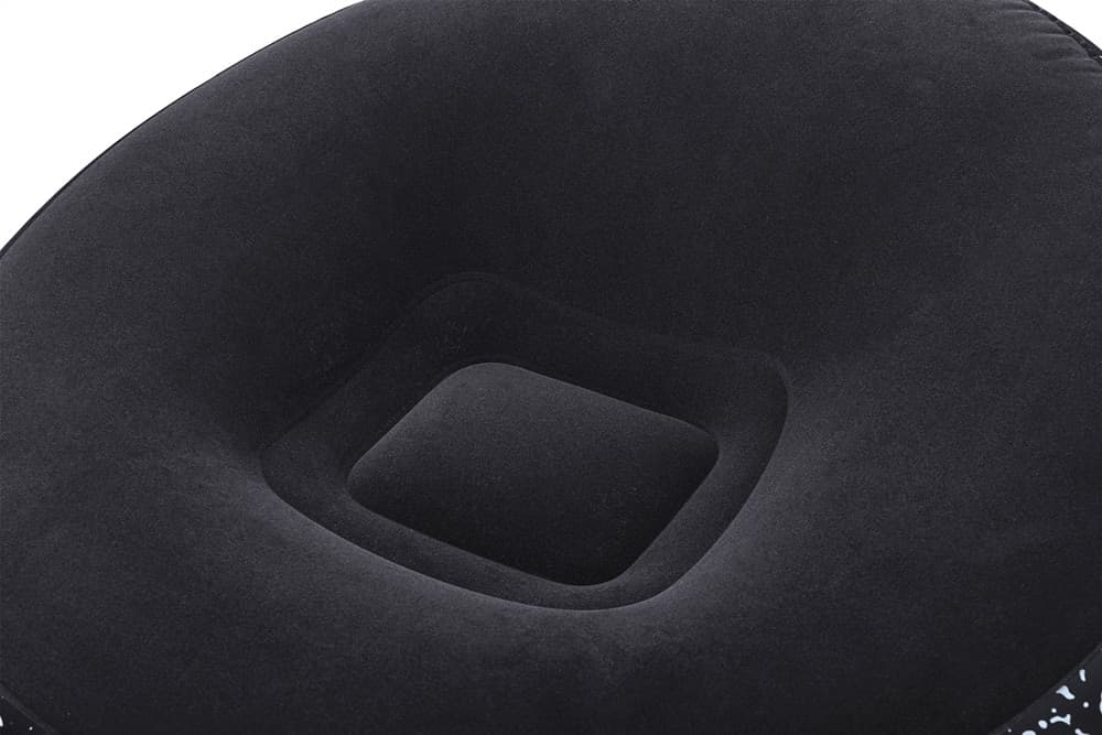 POLTRONA POUF GONFIABILE 112X112X66CM SUPERFICIE VELLUTATA DESIGN MACCHIETTATO CASA GIARDINO - 9