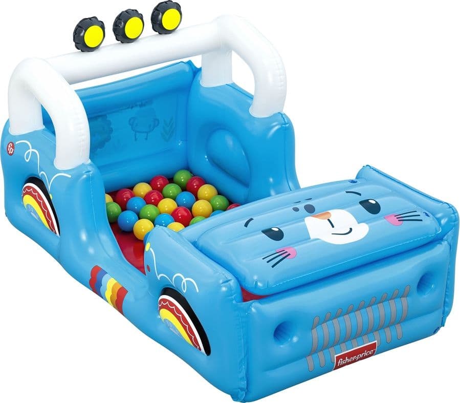 PISCINA GONFIABILE PER BAMBINI FORMA FUORISTRADA SAFARI CON PALLINE COFANO APRIBILE 93577 - 12