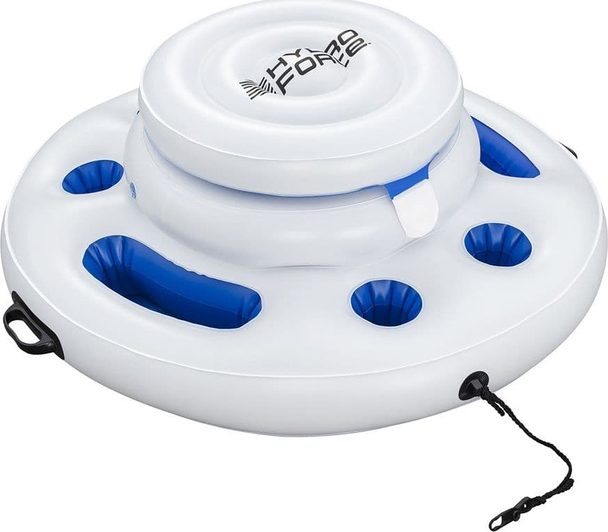 BORSA TERMICA FRIGO GALLEGGIANTE GONFIABILE 90CM PORTABICCHIERI MANIGLIE FIBBIE AGGANCIO 43949 - 12