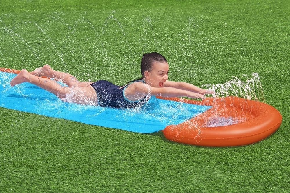 SCIVOLO ACQUATICO SINGOLO CON SPRUZZI PER 1 PERSONA 488 X 82 CM ESTATE GIARDINO 52326 - 4