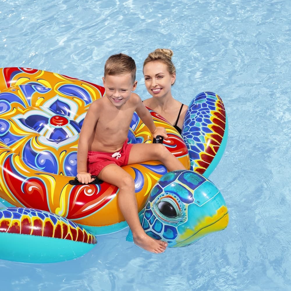 CAVALCABILE GONFIABILE PISCINA TARTARUGA MEDITERRANEA DESIGN MAIOLICHE CON MANIGLIE 41523 - 6