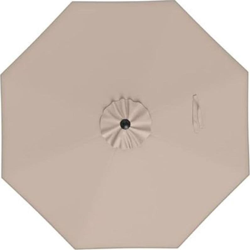 OMBRELLONE BEIGE OTTAGONALE CON PALO CENTRALE MANOVELLA 2X3MT DA GIARDINO PISCINA 531005 - 3