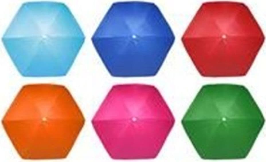OMBRELLONE MARE SPIAGGIA SCOGLIO IN TNT Ø130X152CM CON 6 STECCHE DA 75CM 6 COLORI 629604A - 6