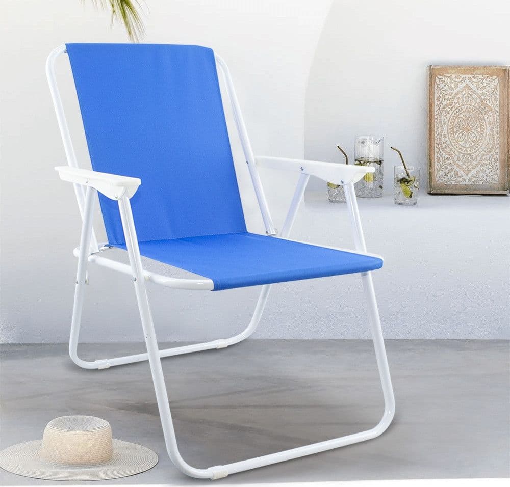 SEDIA RELAX SPIAGGINA MARE GIARDINO IN ACCIAIO PIEGHEVOLE CAMPEGGIO TINTA UNITA 285004 - 4
