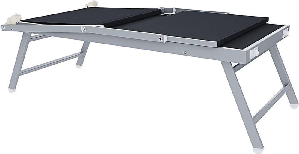 LETTINO PIEGHEVOLE PRENDISOLE IN ALLUMINIO TEXTILENE CON PARASOLE ORIENTABILE 186X61X38CM - 11
