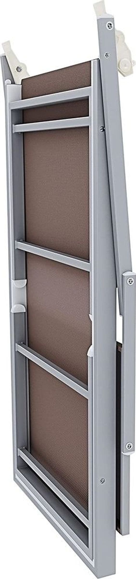 LETTINO PIEGHEVOLE PRENDISOLE IN ALLUMINIO TEXTILENE CON PARASOLE ORIENTABILE 186X61X38CM - 16