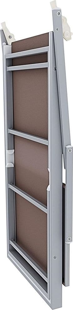 LETTINO PIEGHEVOLE PRENDISOLE IN ALLUMINIO TEXTILENE CON PARASOLE ORIENTABILE 186X61X38CM - 16
