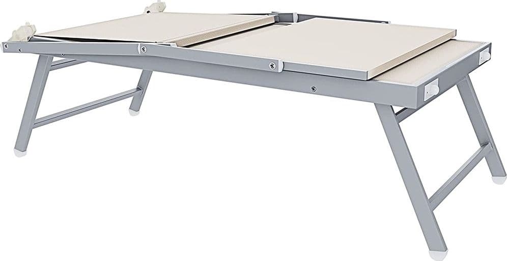 LETTINO PIEGHEVOLE PRENDISOLE IN ALLUMINIO TEXTILENE CON PARASOLE ORIENTABILE 186X61X38CM - 19