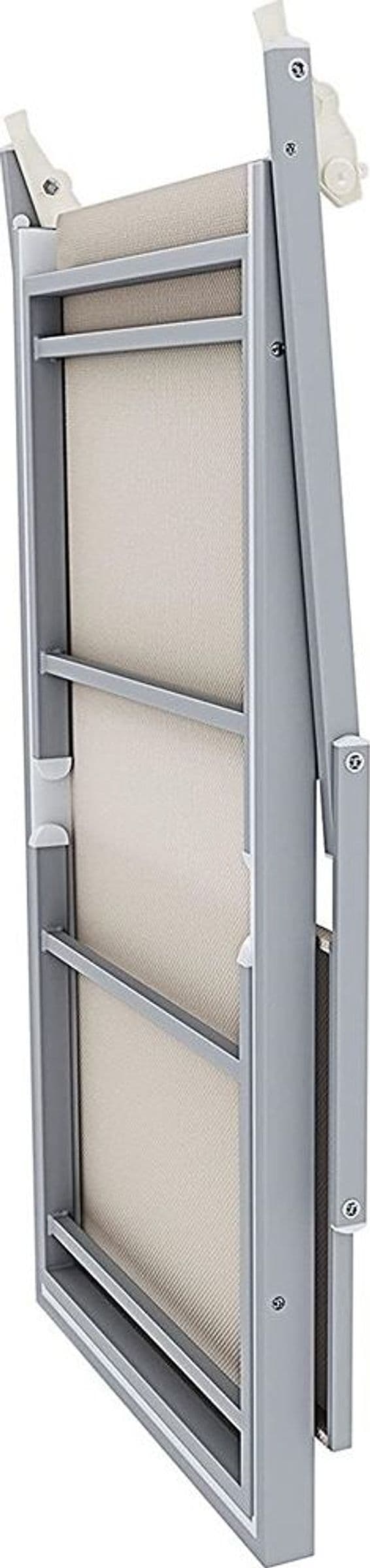 LETTINO PIEGHEVOLE PRENDISOLE IN ALLUMINIO TEXTILENE CON PARASOLE ORIENTABILE 186X61X38CM - 21