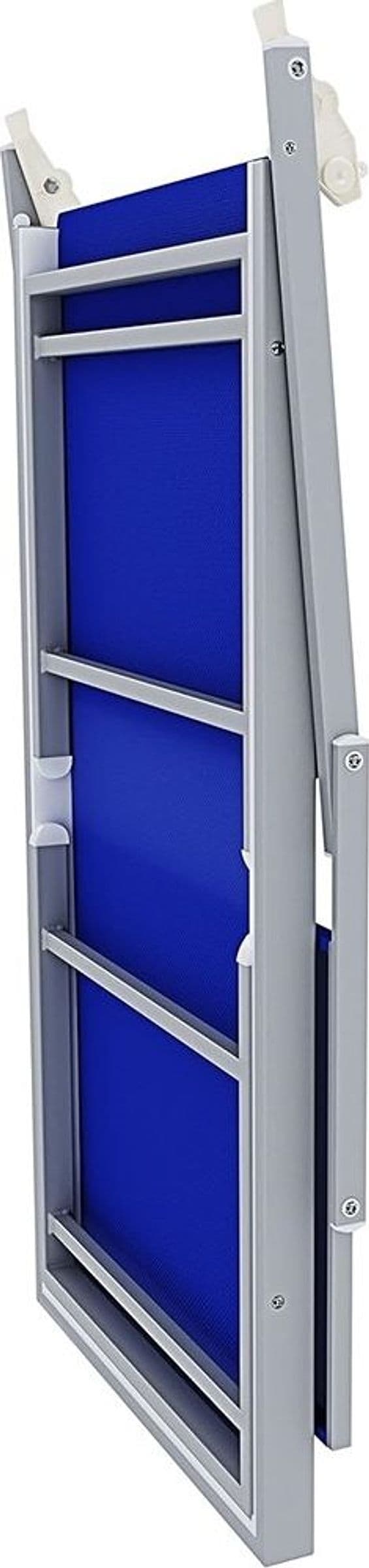 LETTINO PIEGHEVOLE PRENDISOLE IN ALLUMINIO TEXTILENE CON PARASOLE ORIENTABILE 186X61X38CM - 5