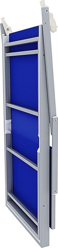 LETTINO PIEGHEVOLE PRENDISOLE IN ALLUMINIO TEXTILENE CON PARASOLE ORIENTABILE 186X61X38CM - 5