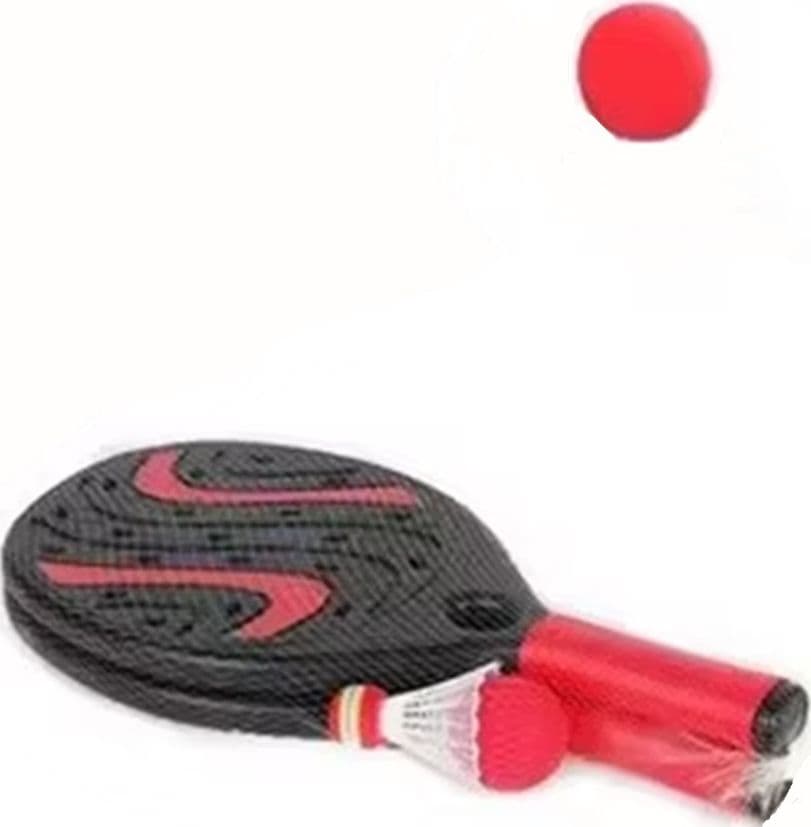 SET DI 2 RACCHETTE PADEL CON PALLINA VOLANO PER BEACH TENNIS BADMINTON 2 COLORI 674239A - 6