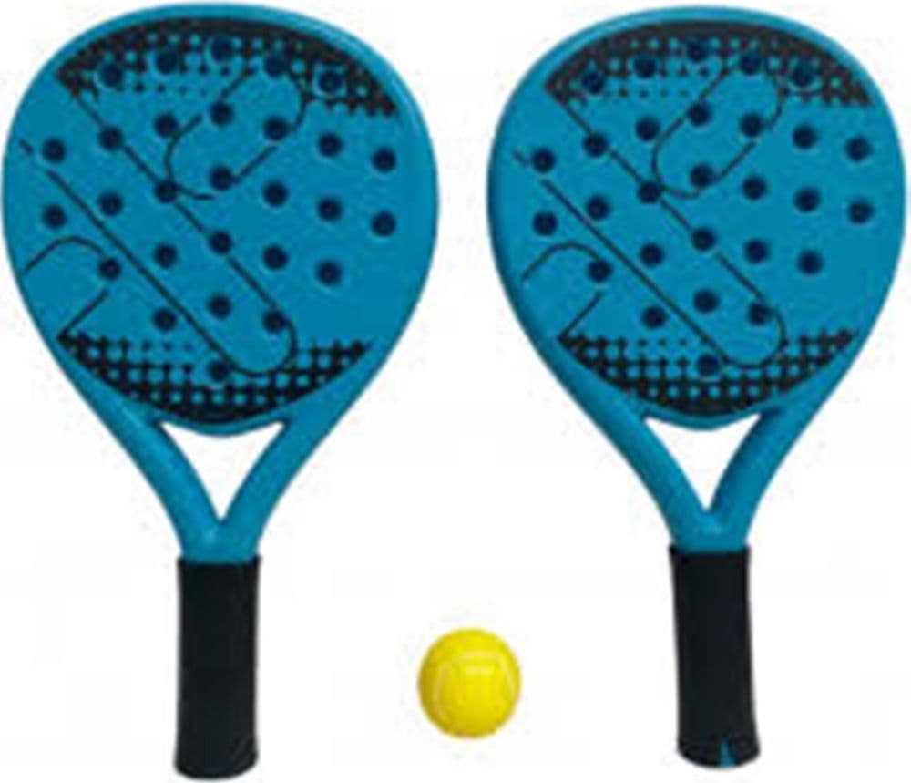 SET 2PZ RACCHETTA DA PADEL CON PALLINA IN PLASTICA PER SPIAGGIA PISCINA GIARDINO 662205A - 5
