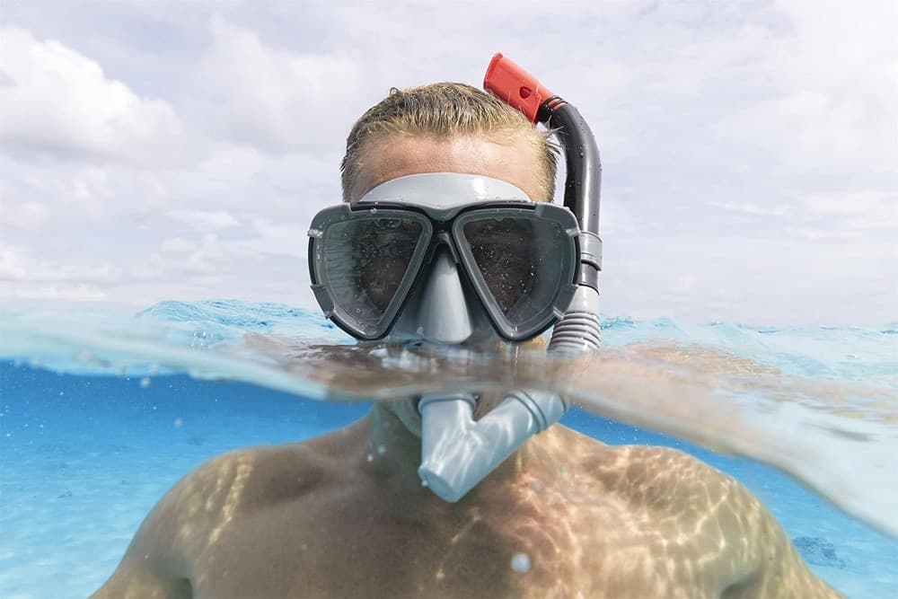 SET DA SNORKELING MASCHERA CON BOCCAGLIO PER ADULTI RAGAZZI DOMINATOR 14+ ANNI 24029 - 18