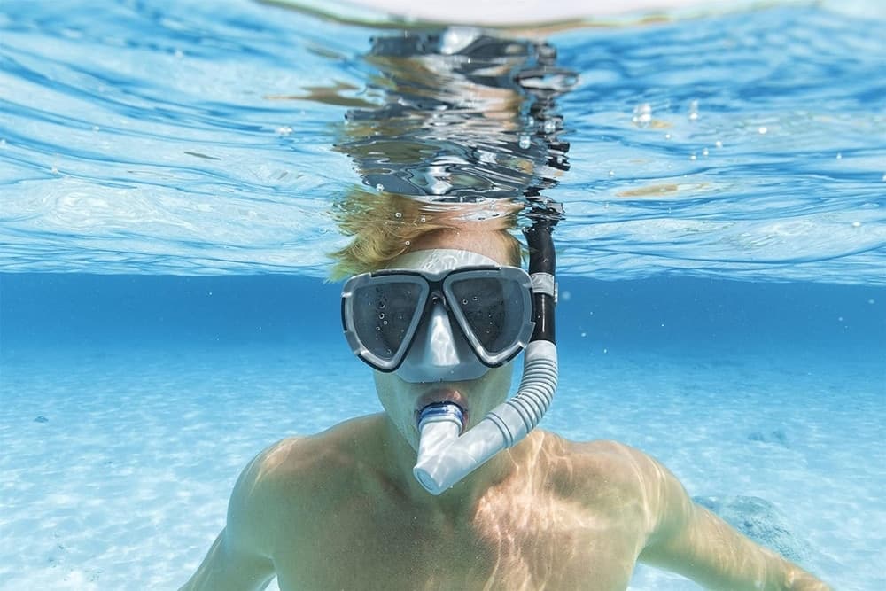 SET DA SNORKELING MASCHERA CON BOCCAGLIO PER ADULTI RAGAZZI DOMINATOR 14+ ANNI 24029 - 19