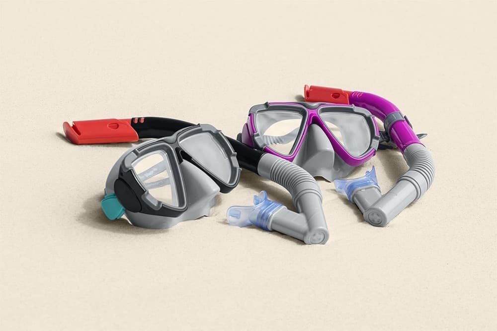 SET DA SNORKELING MASCHERA CON BOCCAGLIO PER ADULTI RAGAZZI DOMINATOR 14+ ANNI 24029 - 3