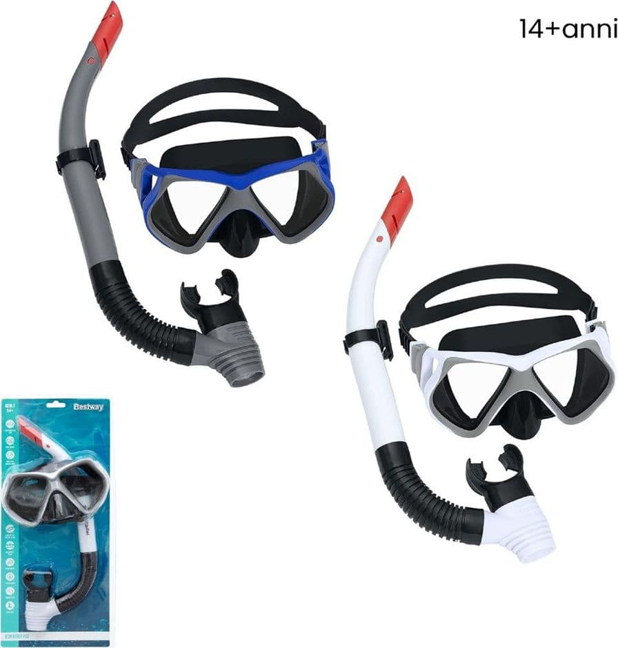 SET MASCHERA BOCCAGLIO DA SNORKELING DOMINATOR PRO 24069 PER RAGAZZI ADULTI 14+ ANNI - 2