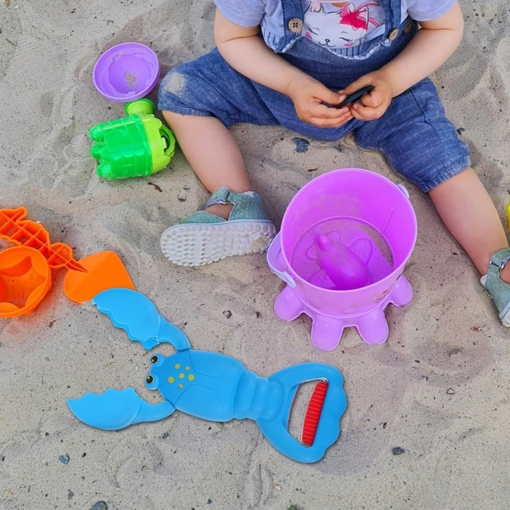PINZA GIOCATTOLO PALETTA SPIAGGIA PER BAMBINI PER SABBIA NEVE A FORMA DI ARAGOSTA 620922A - 7