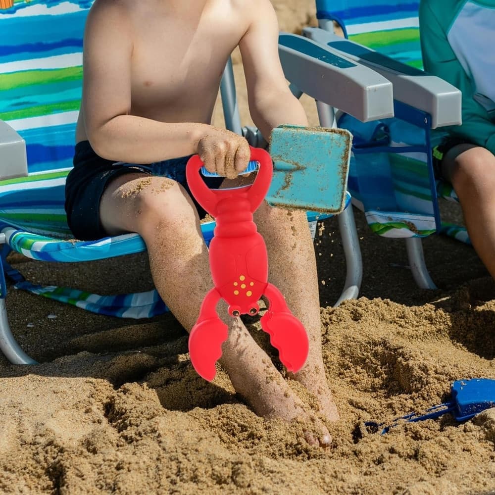 PINZA GIOCATTOLO PALETTA SPIAGGIA PER BAMBINI PER SABBIA NEVE A FORMA DI ARAGOSTA 620922A - 9