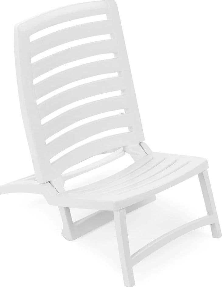 SPIAGGINA SEDIA SDRAIO DA SPIAGGIA DESIGN BASSO PIEGHEVOLE BIANCO 42X58XH64CM 862760