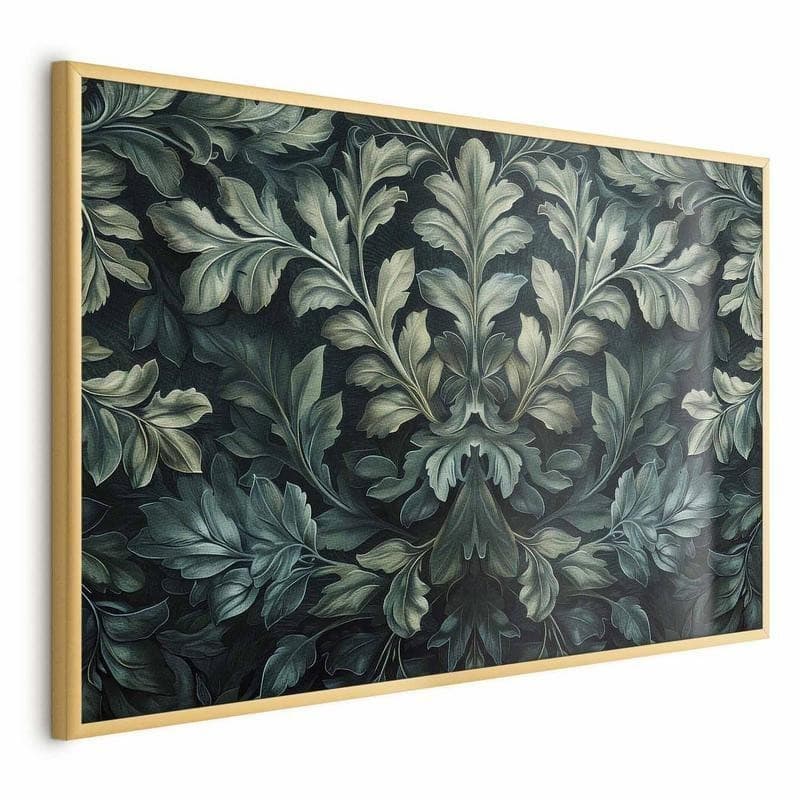 Poster - Victorian Leaves in Dark Greens - 18