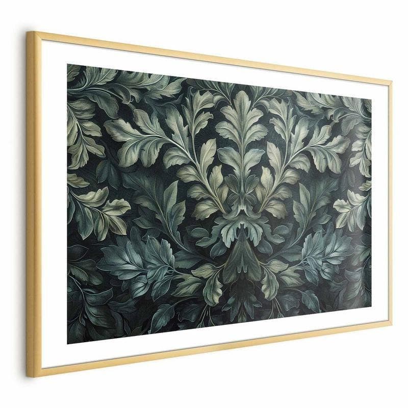 Poster - Victorian Leaves in Dark Greens - 19