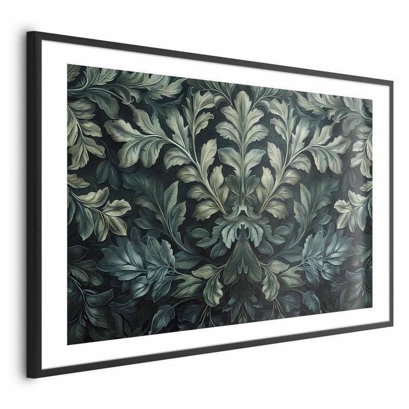 Poster - Victorian Leaves in Dark Greens - 20