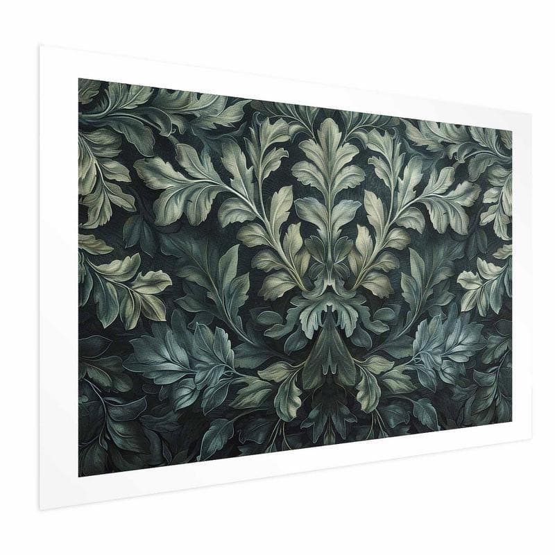 Poster - Victorian Leaves in Dark Greens - 16