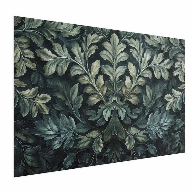 Poster - Victorian Leaves in Dark Greens - 15